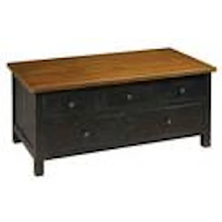 Solid Wood 5 Drawer Coffee Table